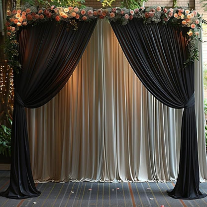 20x10ft Wrinkle Free Black Backdrop Curtain - Image 6