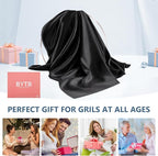 Silk Pillow Cases King Size 100% Mulberry Silk Pillowcase for Hair & Skin 22 Momme Both Sided Grade 6A Silk Cooling Soft Breathable 20 x 36 Inches with Hidden Zipper 1PC, Black