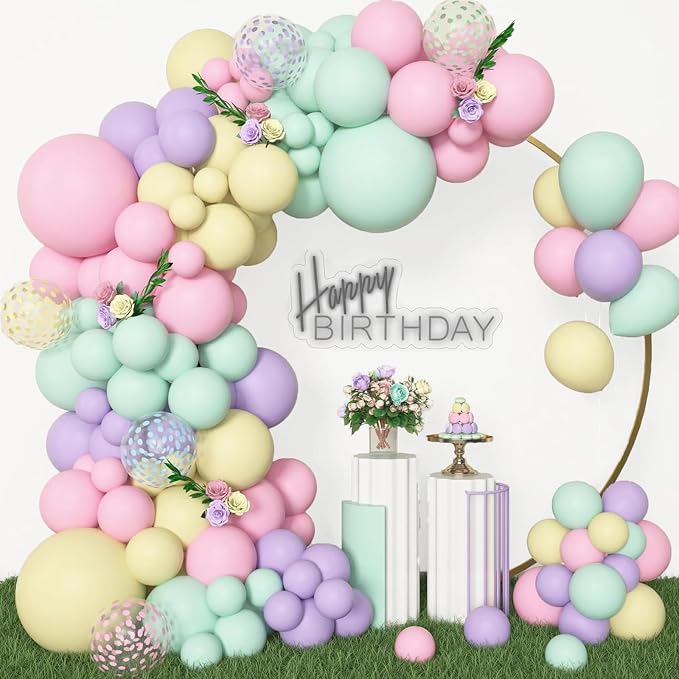 Archloon 156pcs Pastel Balloons Garland Arch Kit, Different Sizes 18 12 10 - Image 5