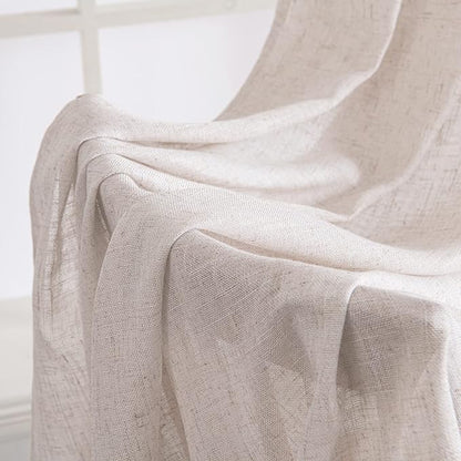 MIULEE White Linen Curtains 52x96 Inch Long - Image 6