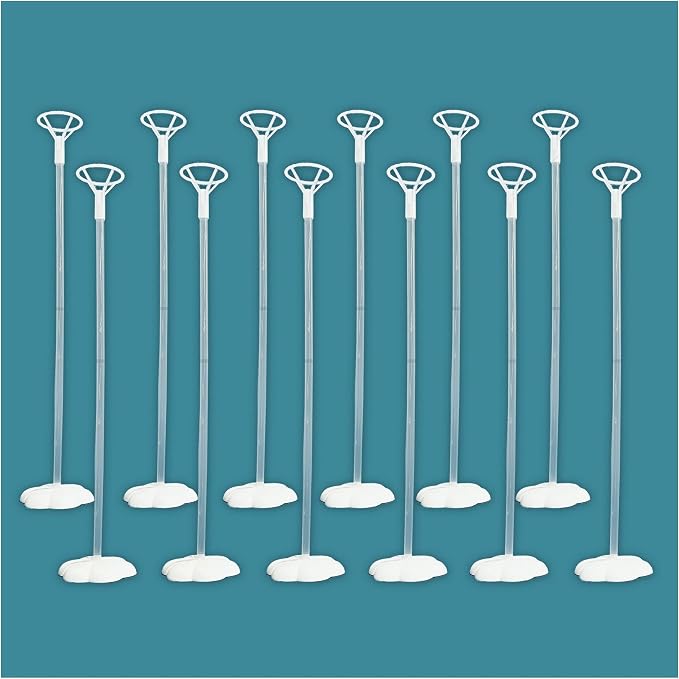 Clear Transparent Balloon Sticks and Stands set, reusable balloon sticks by lightsfever
