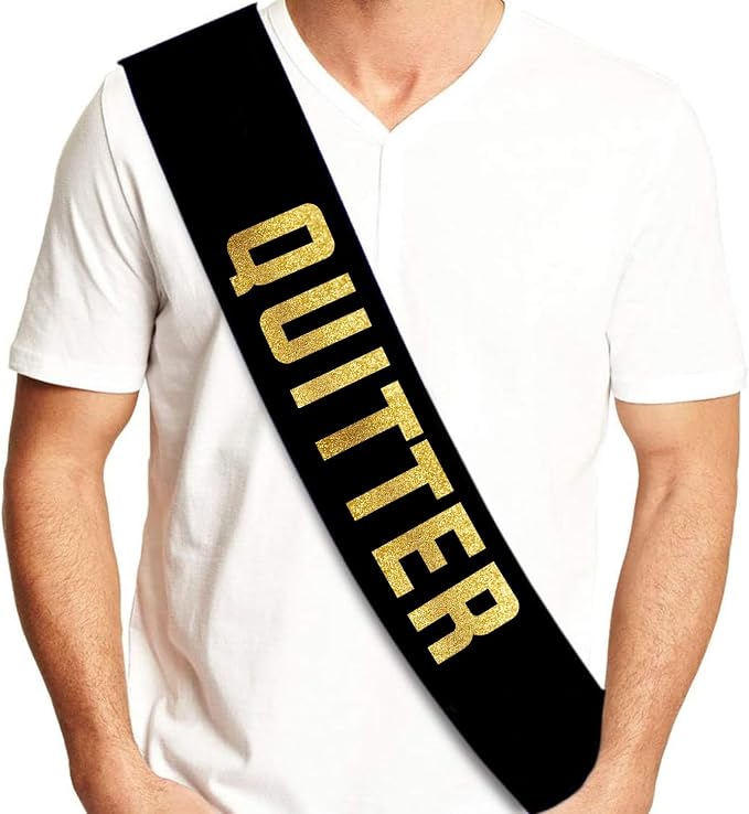 Sterling James Co. Quitter Retirement Party Sash by SterlingJamesCo