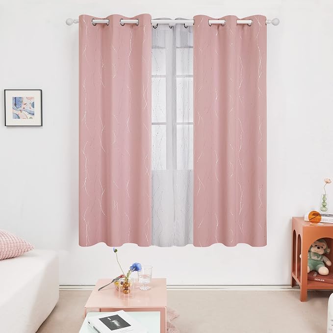 Deconovo Living Room Curtains 72 Inches Long, Thermal Insulated, Room Darkening - Image 2