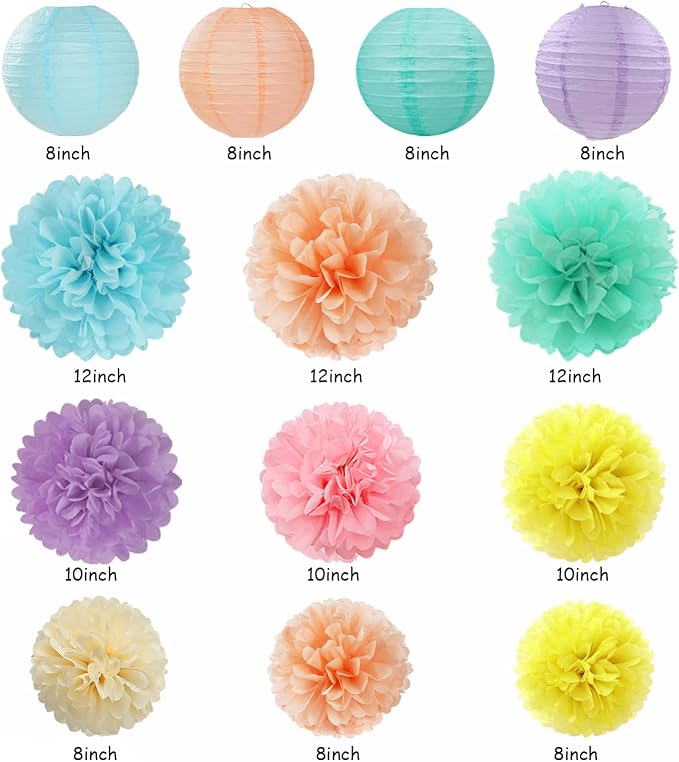 Pastel Rainbow Party-Decorations - Image 3