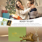 Gua Sha Tool for Face & Body, Christmas Gifts for Women Mon, 4 in 1 Sandalwood Guasha, Lymphatic Drainage,Jaw Lifting & Nose Sculpting, Head Massage Comb for Stress Relief,Home Office Self Care