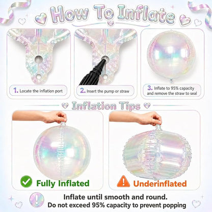 Iridescent Round Foil Balloons - Image 4