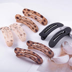 8 Pcs Large Lay Flat Claw Clips for Women French Side Slide Barrettes for Thin Fine Hair Rectangle Alligator Hair Accessories,Matte Black Tortoiseshell
