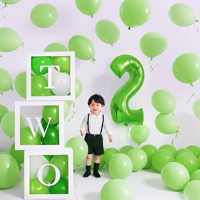 Green Number 2 Balloon 40 Inch, Big Large Foil Helium Number Balloons, Jumbo - Image 4