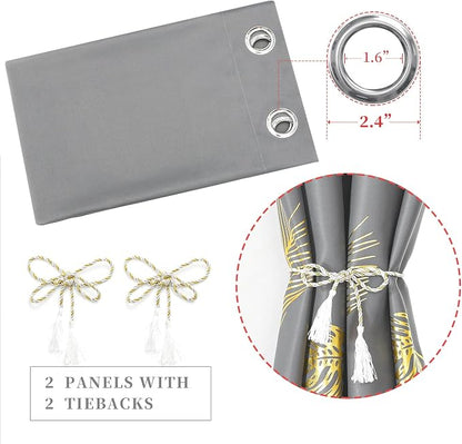 Gold and Grey Blackout Curtains - Image 4