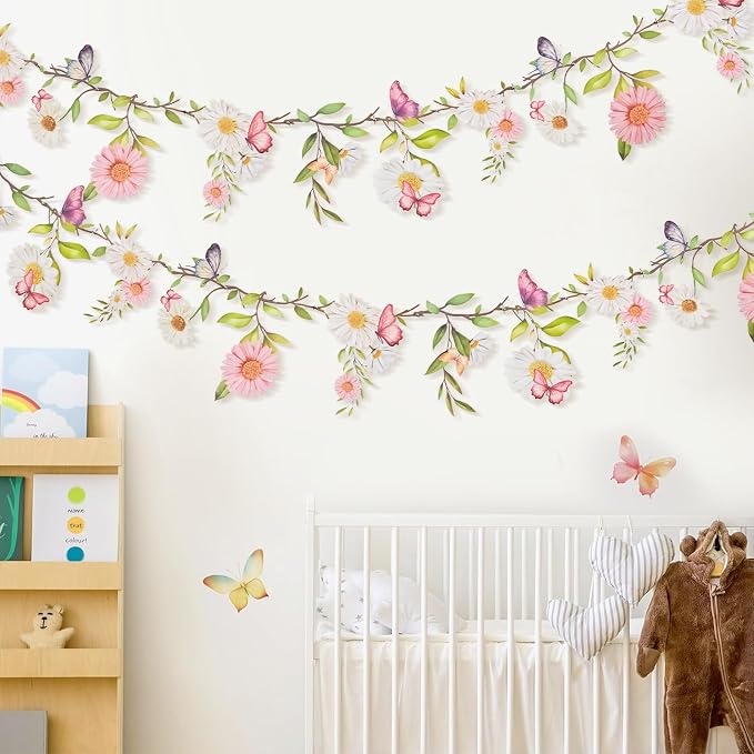 SUNBEAUTY 13FT Wildflower Garland Butterfly Daisy Banner Flower Garlands | - Image 7