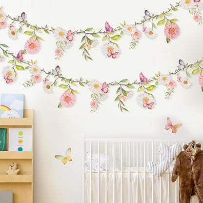SUNBEAUTY 13FT Wildflower Garland Butterfly Daisy Banner Flower Garlands | - Image 7