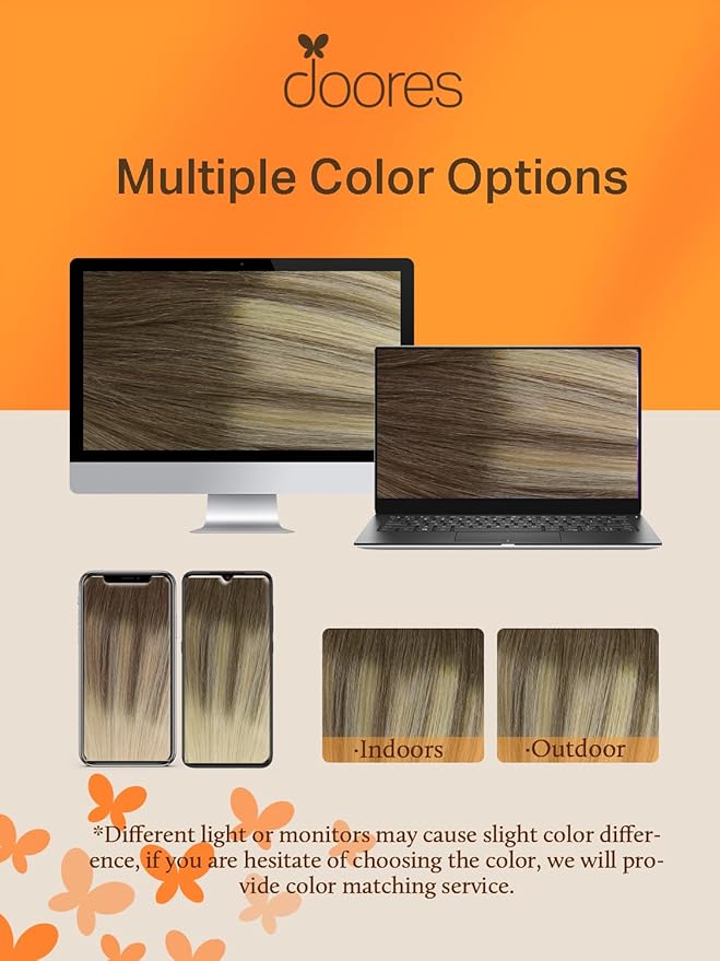 DOORES Tape in Hair Extensions Human Hair Ombre Ash Brown to Platinum Blonde 18 Inch 20pcs 50g Human Hair Extensions Tape in Skin Weft Remy