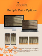DOORES Tape in Hair Extensions Human Hair Ombre Ash Brown to Platinum Blonde 18 Inch 20pcs 50g Human Hair Extensions Tape in Skin Weft Remy