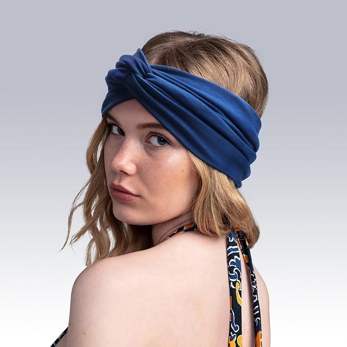 Extra Wide Headbands for Women Large Turban Headband Non Slip Boho Elastic Hairband Hair Twisted Knot Head Bands Accessories