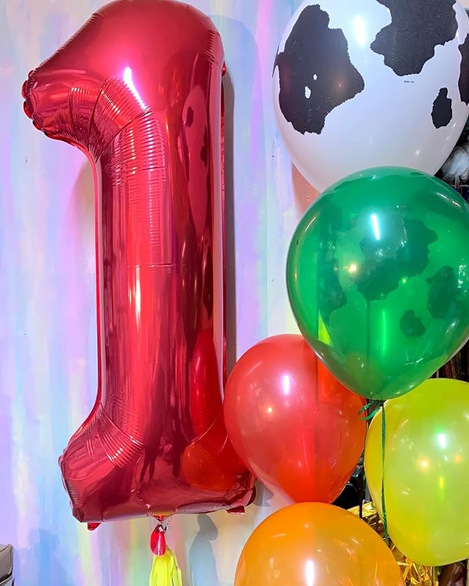40 Inch Red Number 4 Balloon Birthday Party Decorations - Image 4
