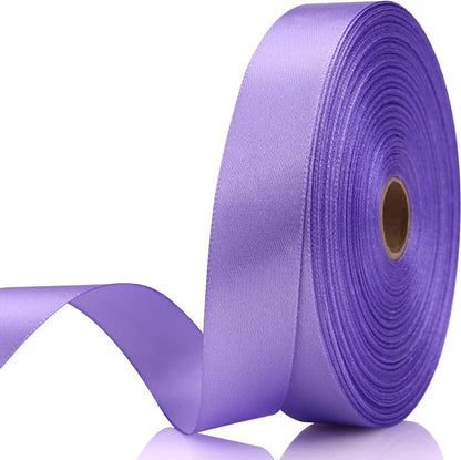 7/8 Inch 60 Yards Light Purple Satin Craft Ribbon-Single Face Polyester Ribbon by Unknown