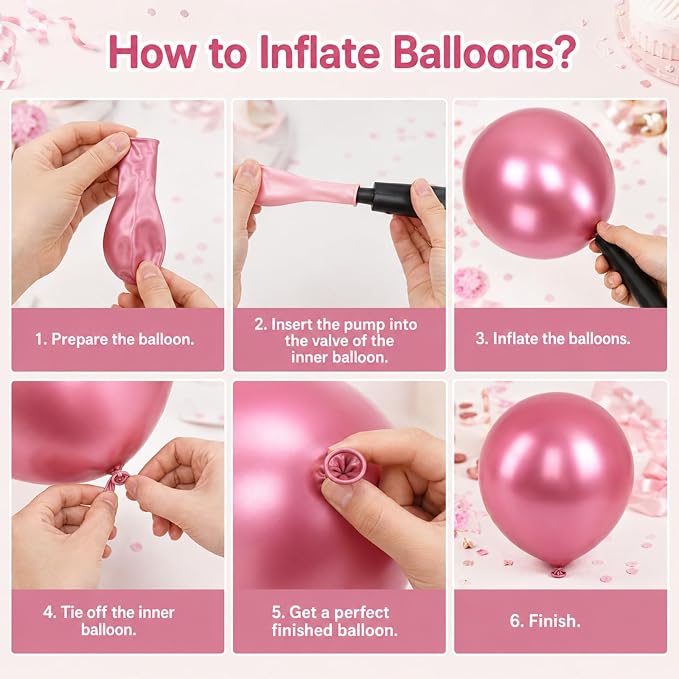 Paready Hot Pink Balloons Set - Image 8