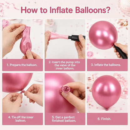 Paready Hot Pink Balloons Set - Image 8