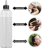 driew Applicator Bottles for Hair, 16.9oz Hair Squeeze Bottle for liquids Twist-On Top Tip Cap with Ratio Graduated Scale Color Applicator Bottle Dye Pack of 2 (16.9oz)