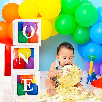 First Birthday Decorations for Boy Girls, ONE Balloon Boxes - Image 5