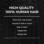 Lashey Seamless Clip in Hair Extensions Human Hair #1 Jet Black Kinky Straight 7pcs 110g 14 Inch PU Weft Hair Extensions Clip ins for Women