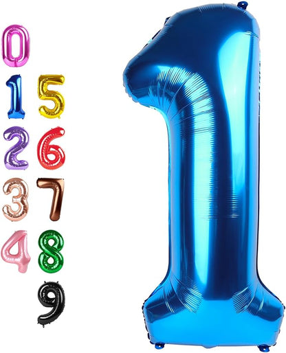 Number Balloons Dark Blue 1 Balloon 40 inch by Enyeopd