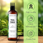 Majestic Pure 100% Pure Tea Tree Oil For Hair Growth - Strengthening, Nourishing, Volumizing - Infused with Jojoba Oil & Grapeseed Oil - Non GMO Verified - 6.7 Fl Oz