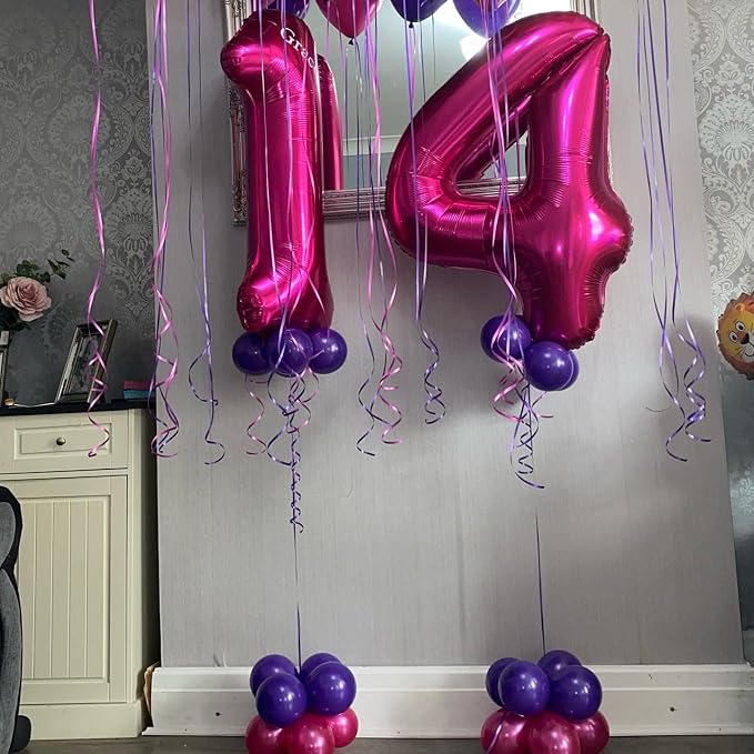 40 Inch Hot Pink 14 Number Balloons Giant Jumbo Huge 14 or 41 Foil Mylar Helium - Image 5