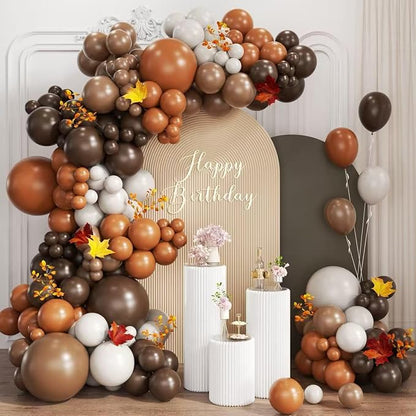 Brown and Orange Balloon Garland Arch Kit by Unknown