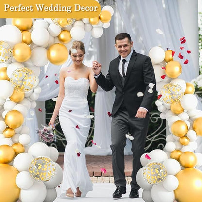 8.2FT & 6FT Gold Balloon Arch Stand, Free Bending Top Balloon Arch Kit - Image 7