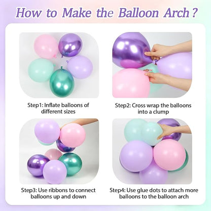 131pcs Mermaid Balloon Arch Kit - Image 3