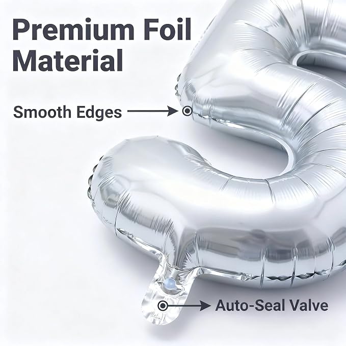 YPSelected 32 Inch Large Foil Helium Number Balloon Birthday Wedding Party 0-9 - Image 6