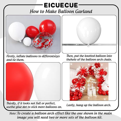 Red and White Balloons Garland Arch Kit - Image 3
