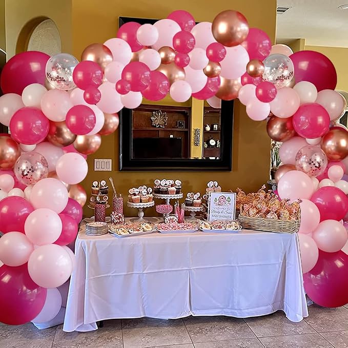 Pink Balloons Arch Kit, Graduation, Valentine's Party Supplies Decoration - Image 2