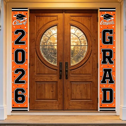 2026 Graduation Decorations, Congrats Grad Banner Backdrop by Gatherfun