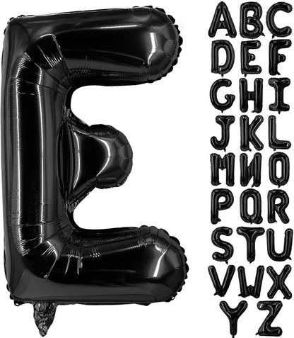 Lovoir 40 Inch Large Black Letter E Balloons Big Size Jumbo Mylar Foil Helium by Lovoir