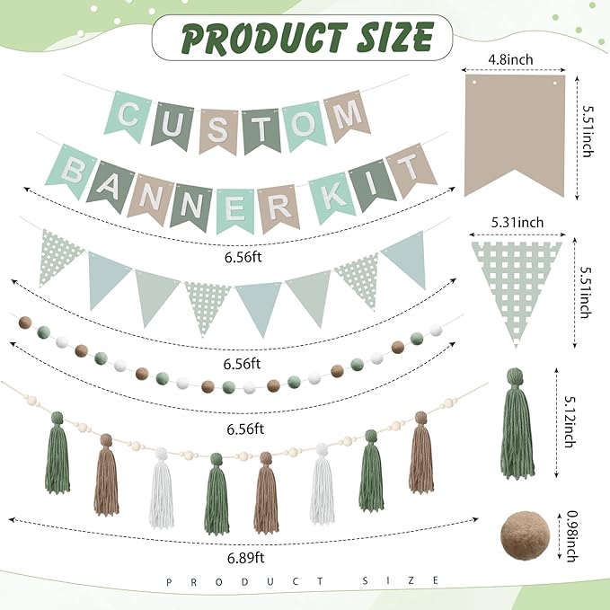 SmoothNovelty 139 Pcs Felt DIY Custom Banner Kit Include 104 Letters 18 - Image 2