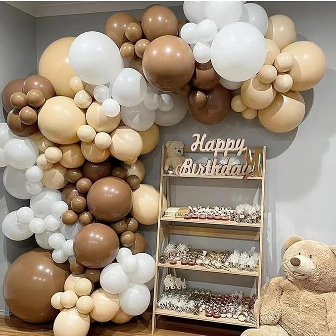 412Pcs Netural Balloon Garland Arch Kit, 5 10 12 18inch Brown Balloon Garland - Image 5