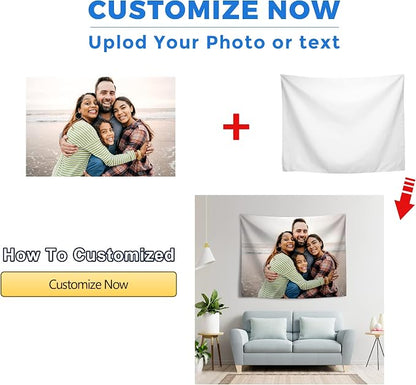 JINJUREN Custom Tapestry Upload Images Personalized Custom Tapestry Customized - Image 3