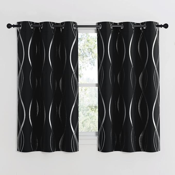 NICETOWN Black Out Curtains 54 inches Long - Image 2