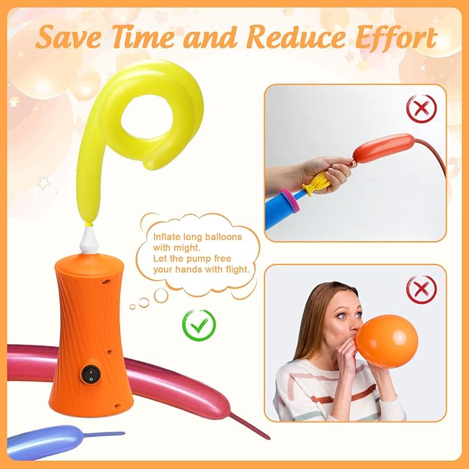 Balloon Pump Electric Air Pump for Long Balloon Inflator Blower Machine for - Image 4