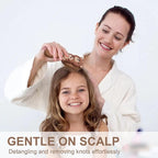 Mini Toddler Hair Brush Detangler Brush Kids Detangling Hairbrush Soft Massage Comb Small Travel Hair Brush for Thick Curly Thin Long Short（Brown）