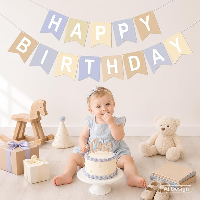Happy Birthday Banner Birthday Party Banner NO DIY Happy Birthday Sign | - Image 6