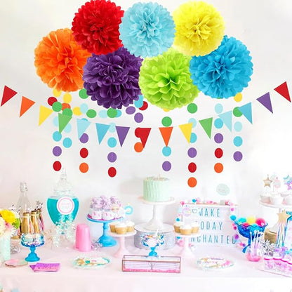 Rainbow Red-Orange Green-Blue Purple Party-Decorations - Image 6