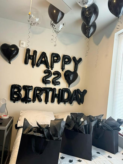 52 Pcs 16 Inch Black Letter Foil Balloons, 2 Sets of A-Z, Mylar Metallic - Image 9