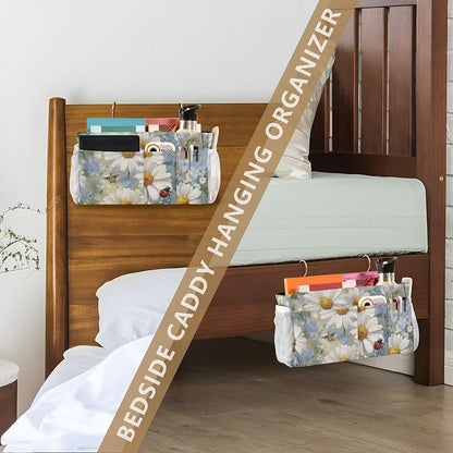 Bedside Caddy Metal Frame Hanging Organizer Bunk Bed Dorm Accessories Hook And - Image 7