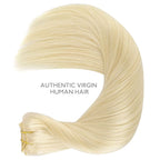 WENNALIFE Clip in Hair Extensions Real Human Hair, 20 Inch 120g 7pcs Human Hair Extensions Clip In Human Hair, Bleach Blonde Hair Extensions Clip In Real Hair Coloured Remy Human Hair Extensions