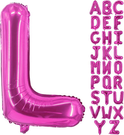 Lovoir 40 Inch Large Hot Pink Letter L Balloons Big Size Jumbo Mylar Foil by Lovoir