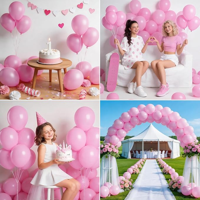 LOLStar Macaron Pink Balloons, 12 inch Latex | Birthday, Engagement, Baby Shower - Image 5