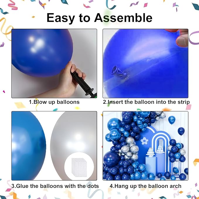 Blue Balloon Arch Kit, 18 12 10 5 inch - Image 3